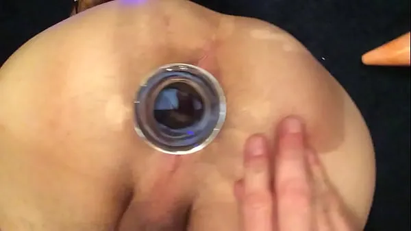 Films Gapping mon butthole avec un jouet de verre et de plug anal Drive populaires