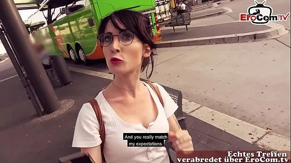 Kuumat German student girl public pick up EroCom Date Sexdate and outdoor sex with skinny small teen body drive -elokuvat