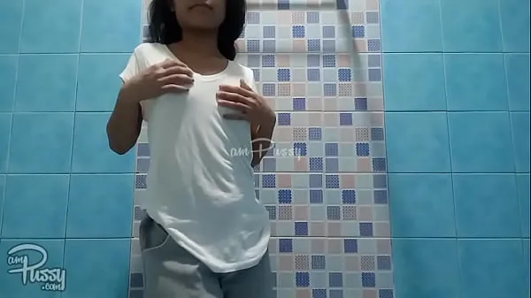 Hot Adorable teen Filipina takes shower drive Movies