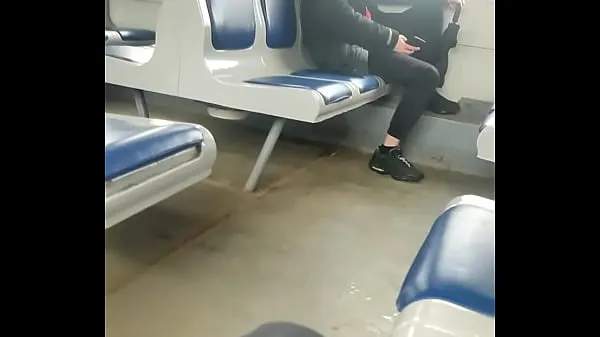 Populárne Young guy jerks off in front of another lad in a public train filmy na disku