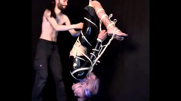 Hot Shibari shooting in latex clothes drive-films