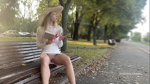 Hot My wife is flashing her pussy to people in park. No panties in public drive Movies